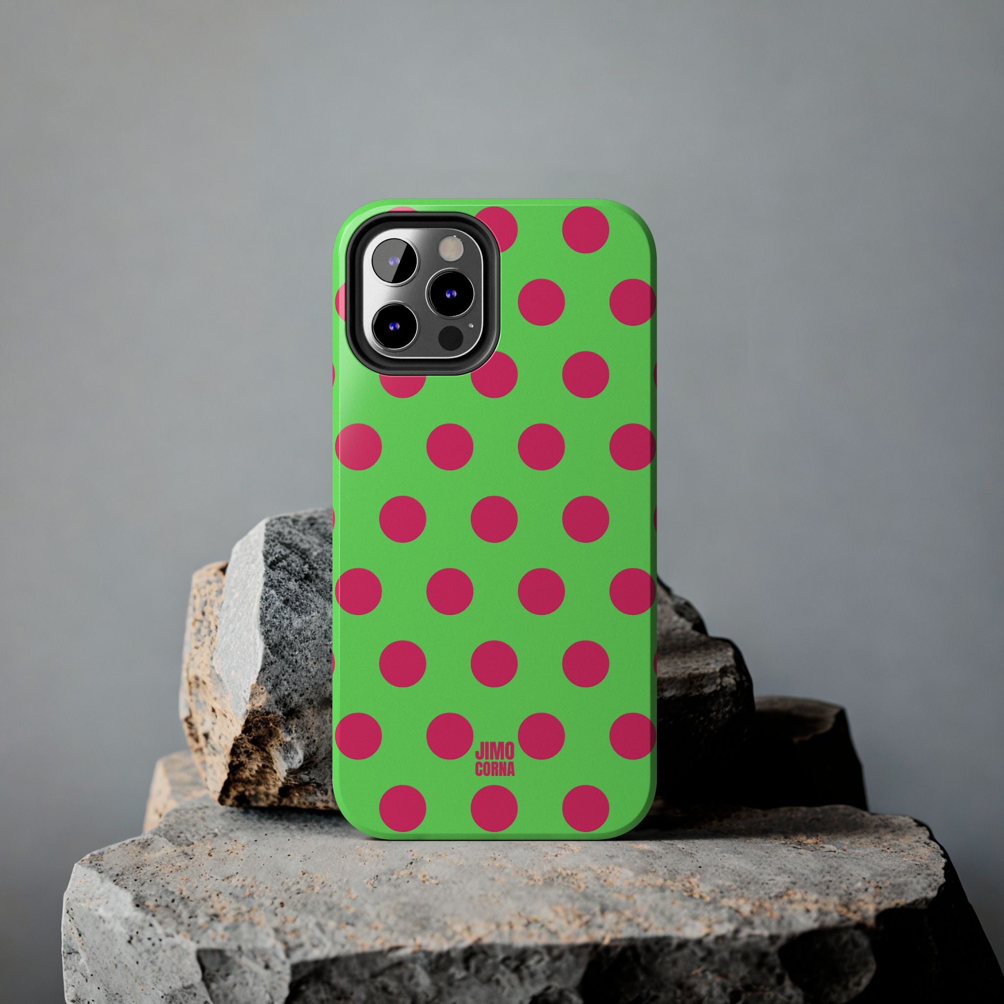 Big Polka Dot | Green and Pink