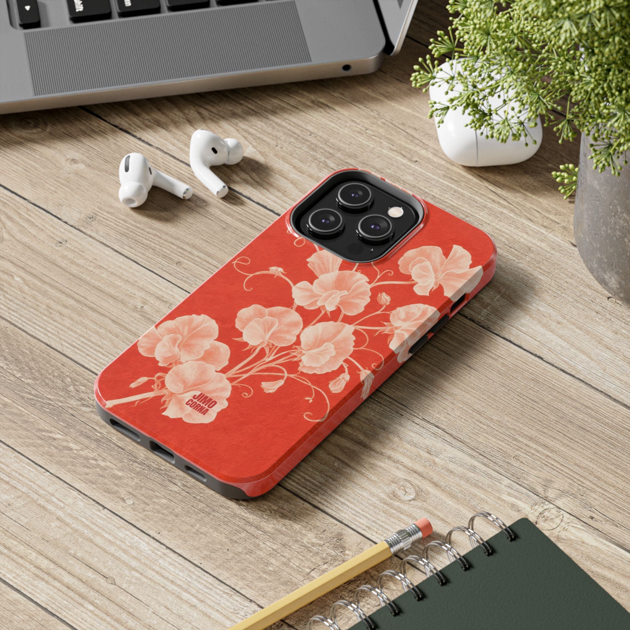 Red Flora iPhone Case