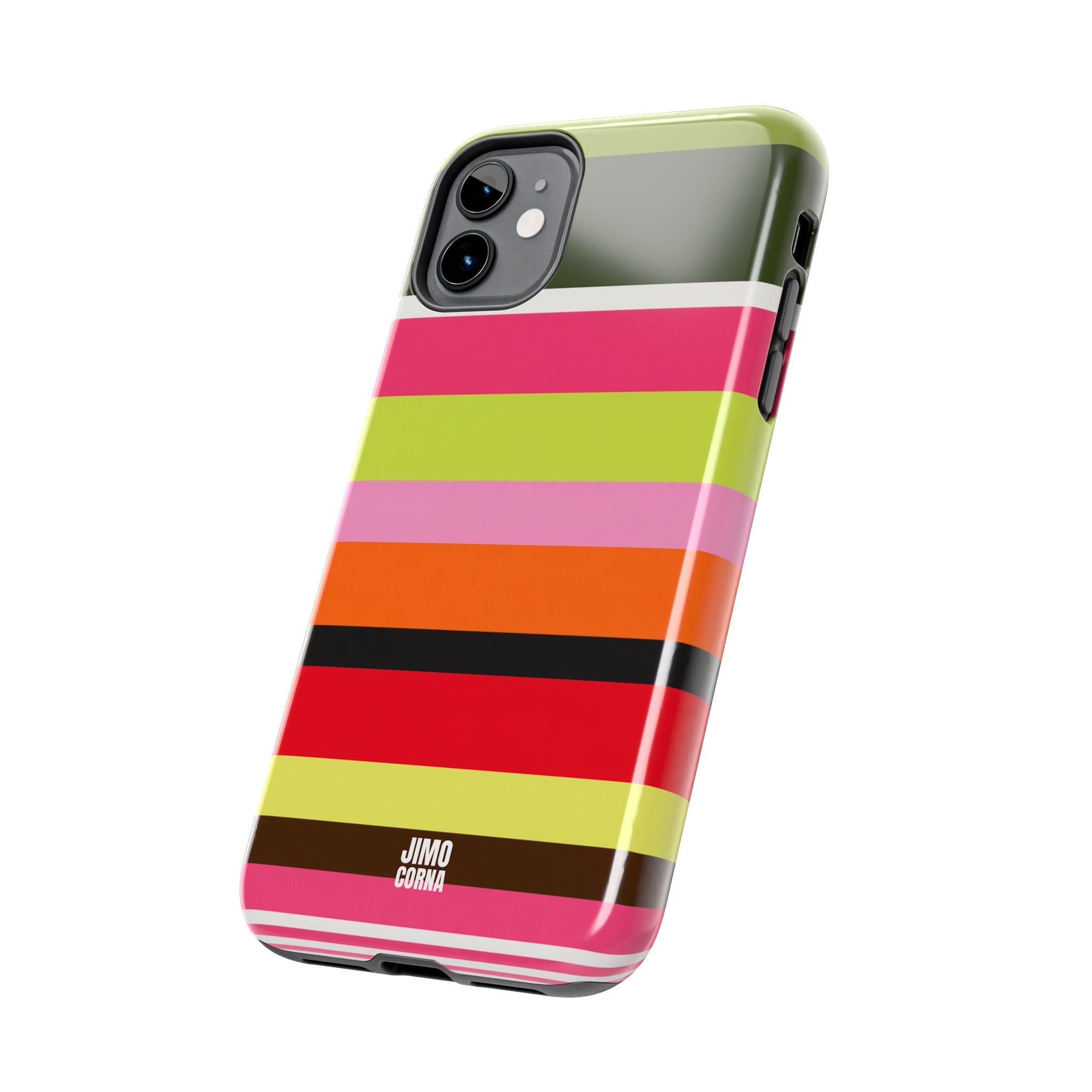 Berry Citrus Stripe iPhone Case