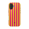 Bold Stripes iPhone Case | Pink and Yellow