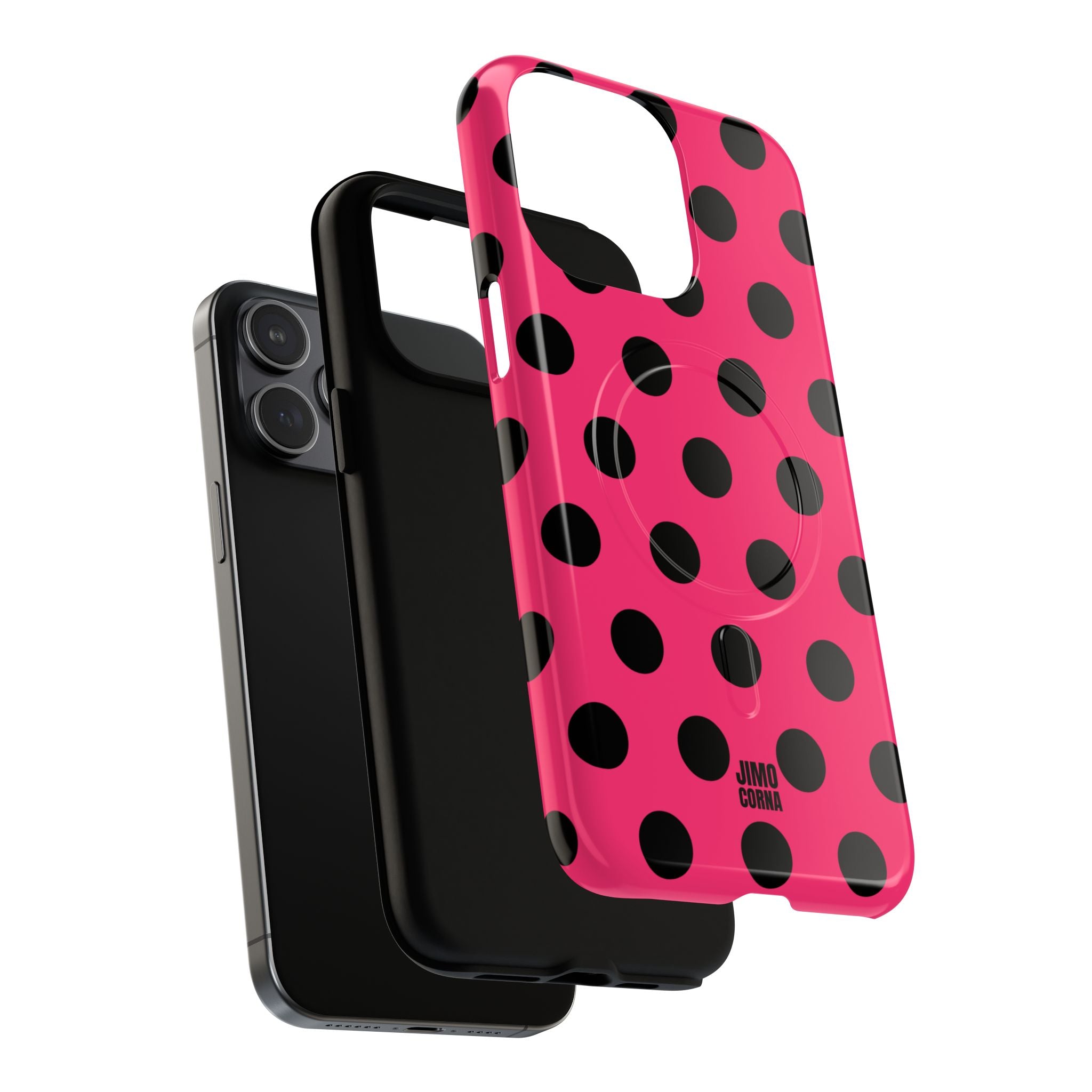 Big Polka Dot | Hot Pink and Black