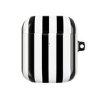 Bold Stripes AirPods Case | Black and White