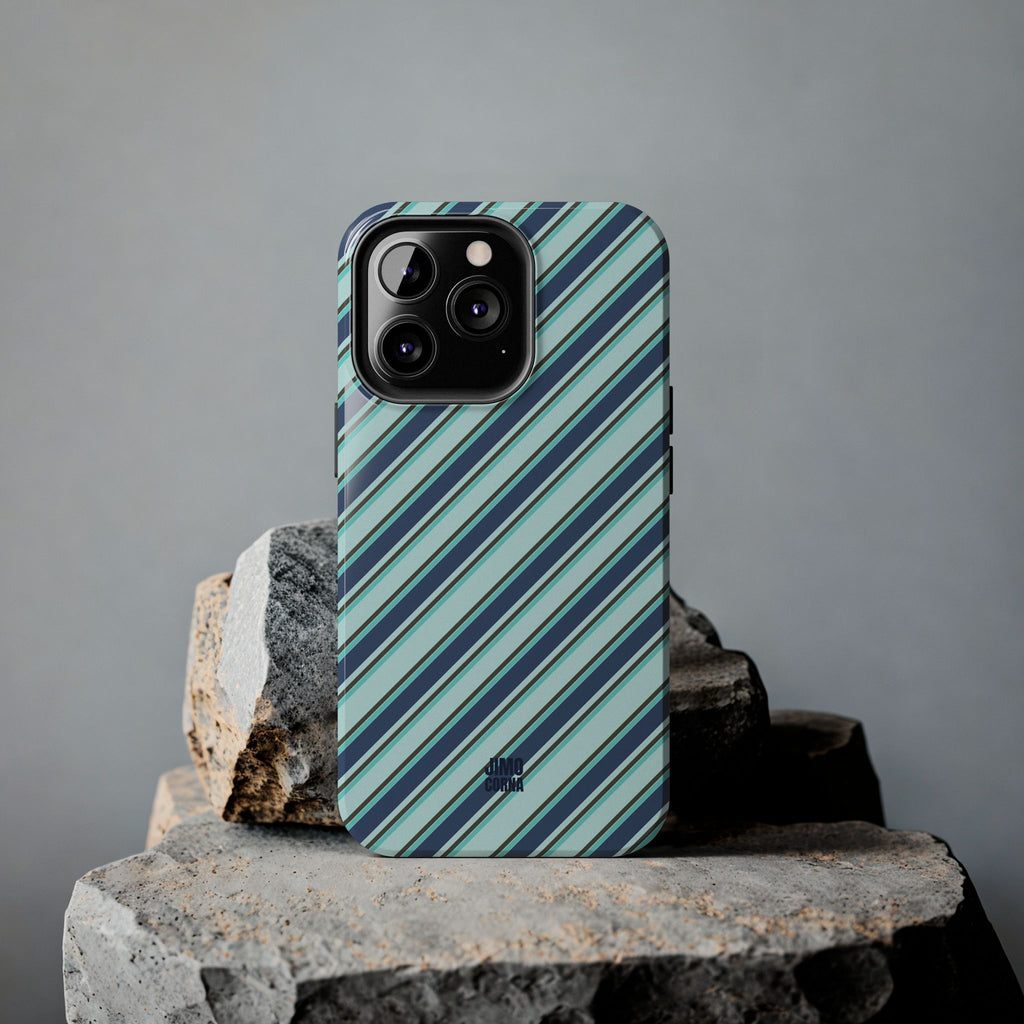 Angelina Stripes | Blue - iPhone Case