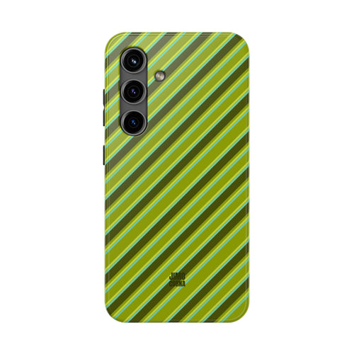 Angelina Stripes | Olive - Samsung Galaxy Case