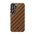 Angelina Stripes | Brown - Samsung Galaxy Case