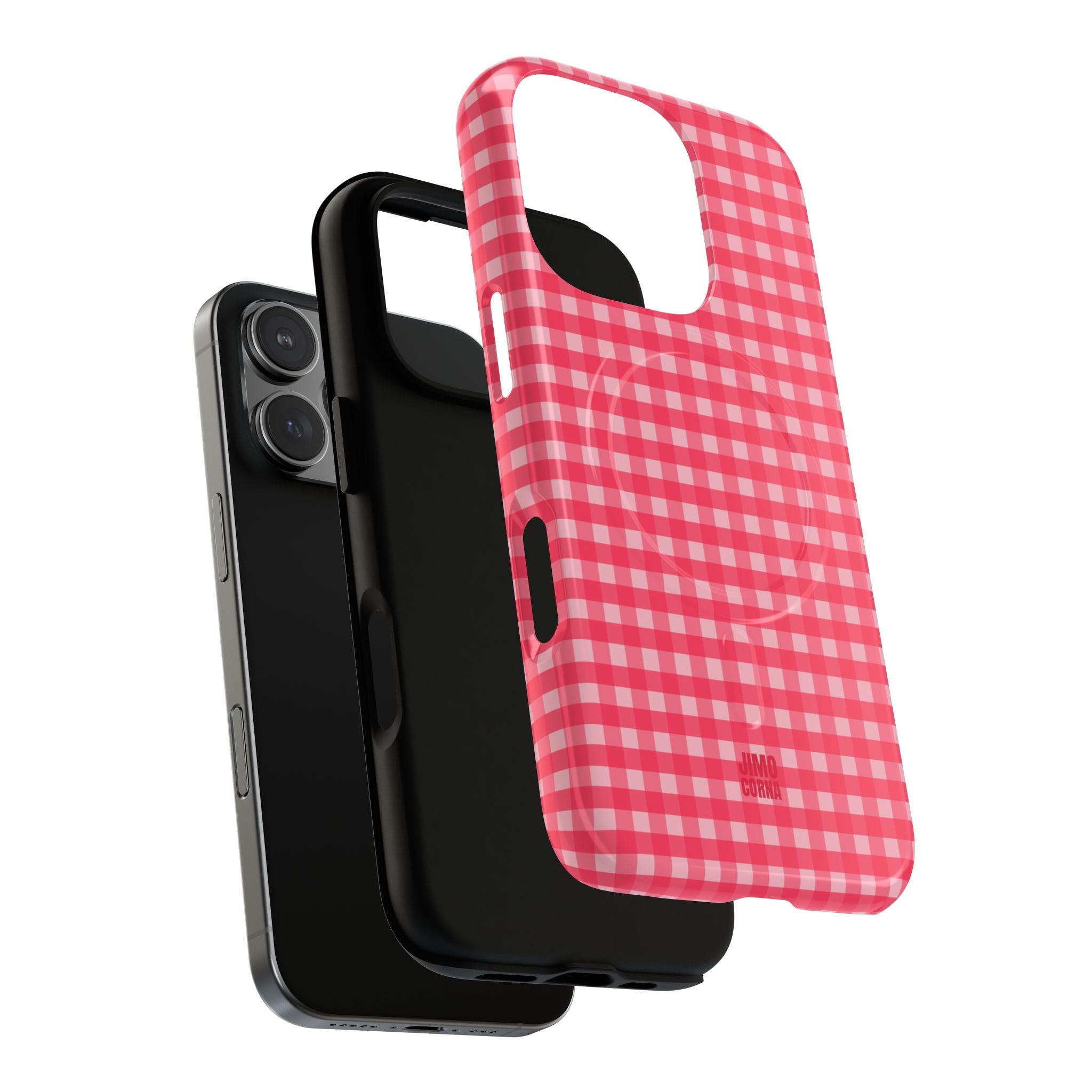 Farm Gingham MagSafe iPhone Case | Hot Pink