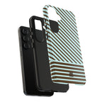Asymmetrical Lines Samsung Galaxy Case | Blue and Brown