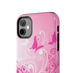 Pink Flutter Garden iPhone Case