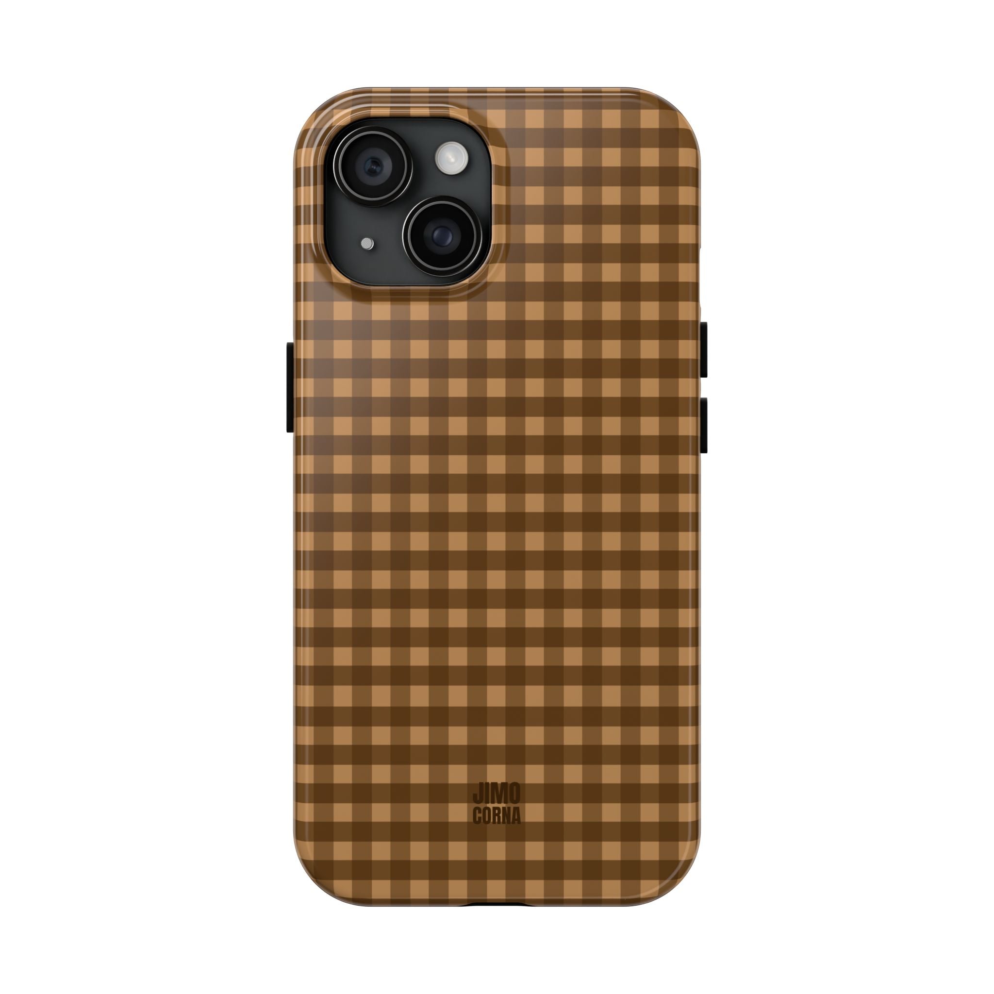 Farm Gingham iPhone Case | Brown