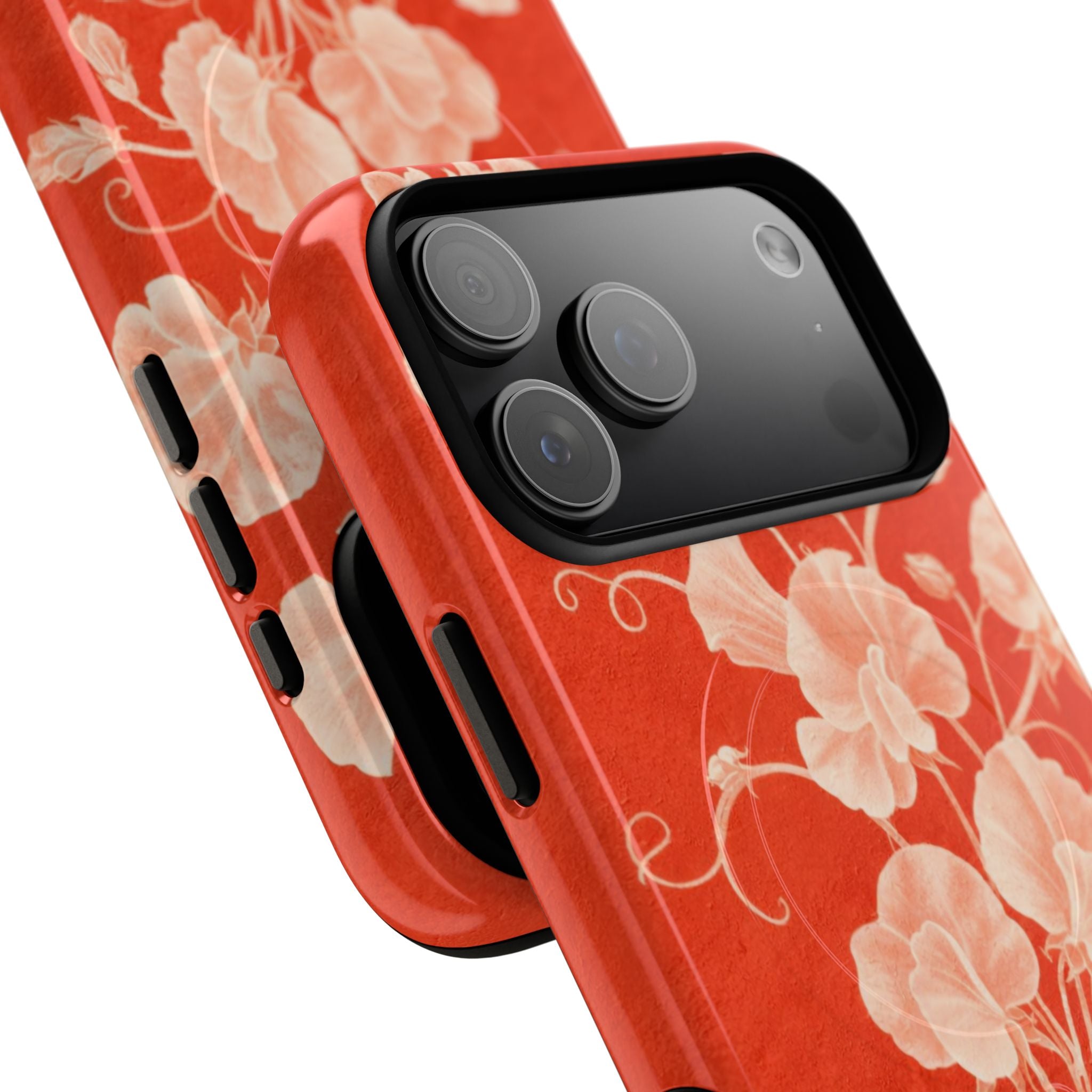 Red Flora MagSafe iPhone Case