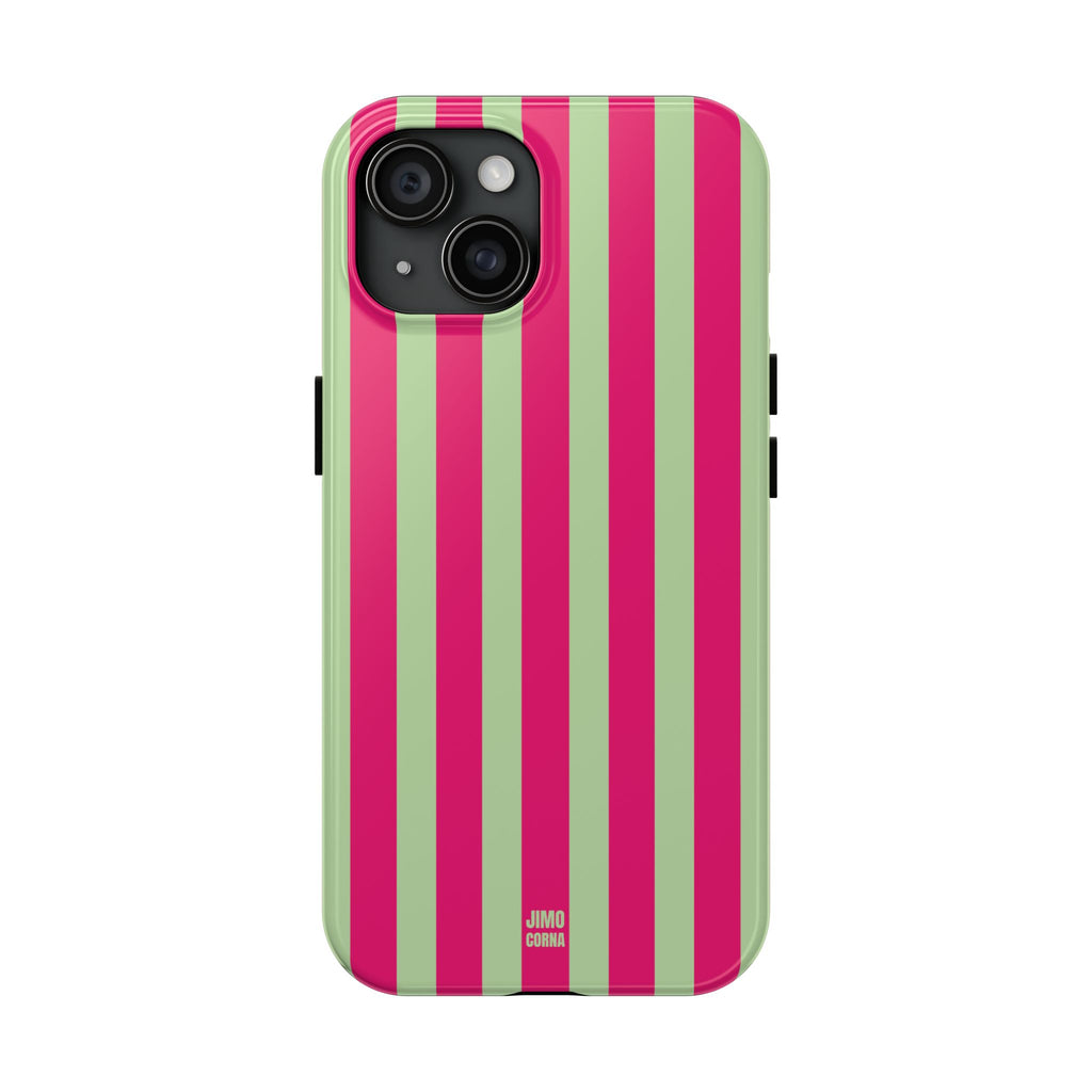 Lime Green and Pink Bold Stripes