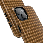 Farm Gingham MagSafe iPhone Case | Brown