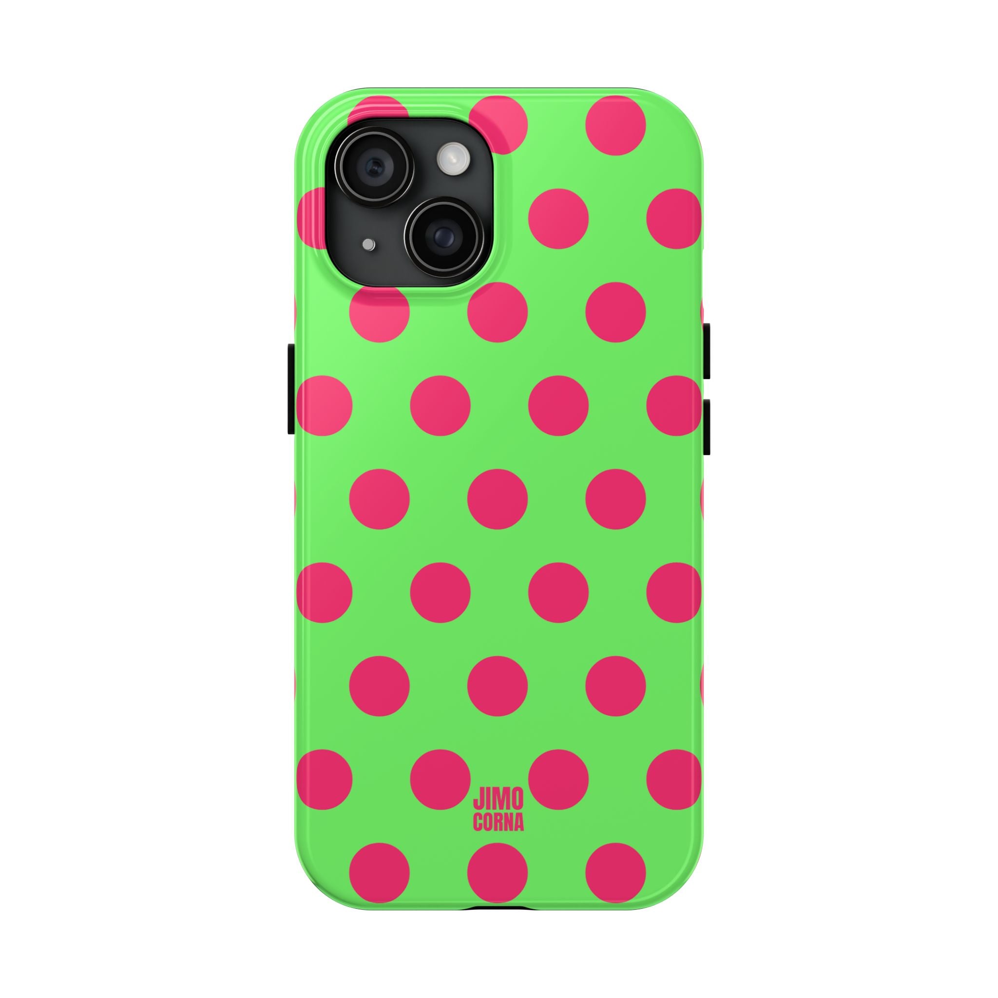 Big Polka Dot | Green and Pink