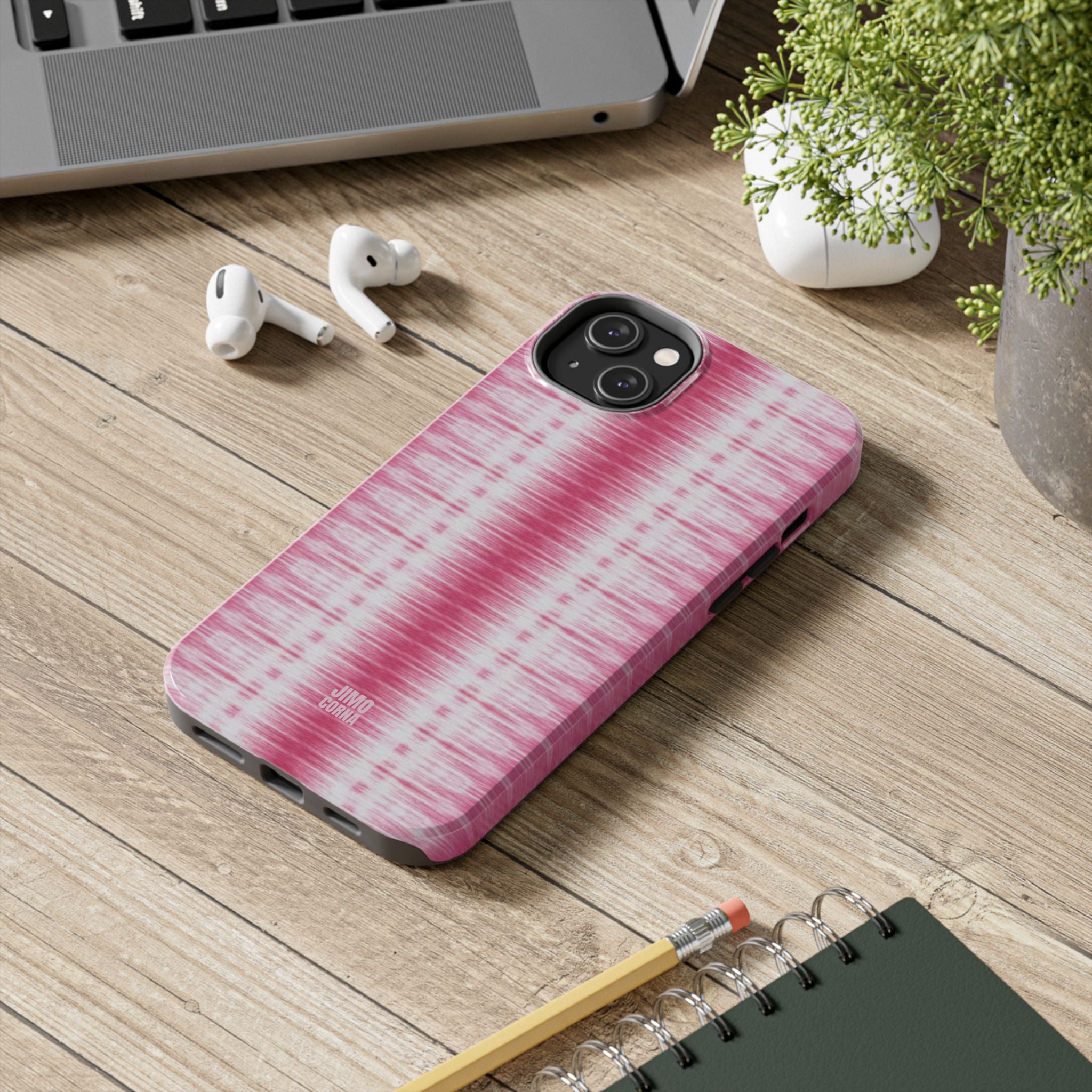 Pink Woven Texture iPhone Case