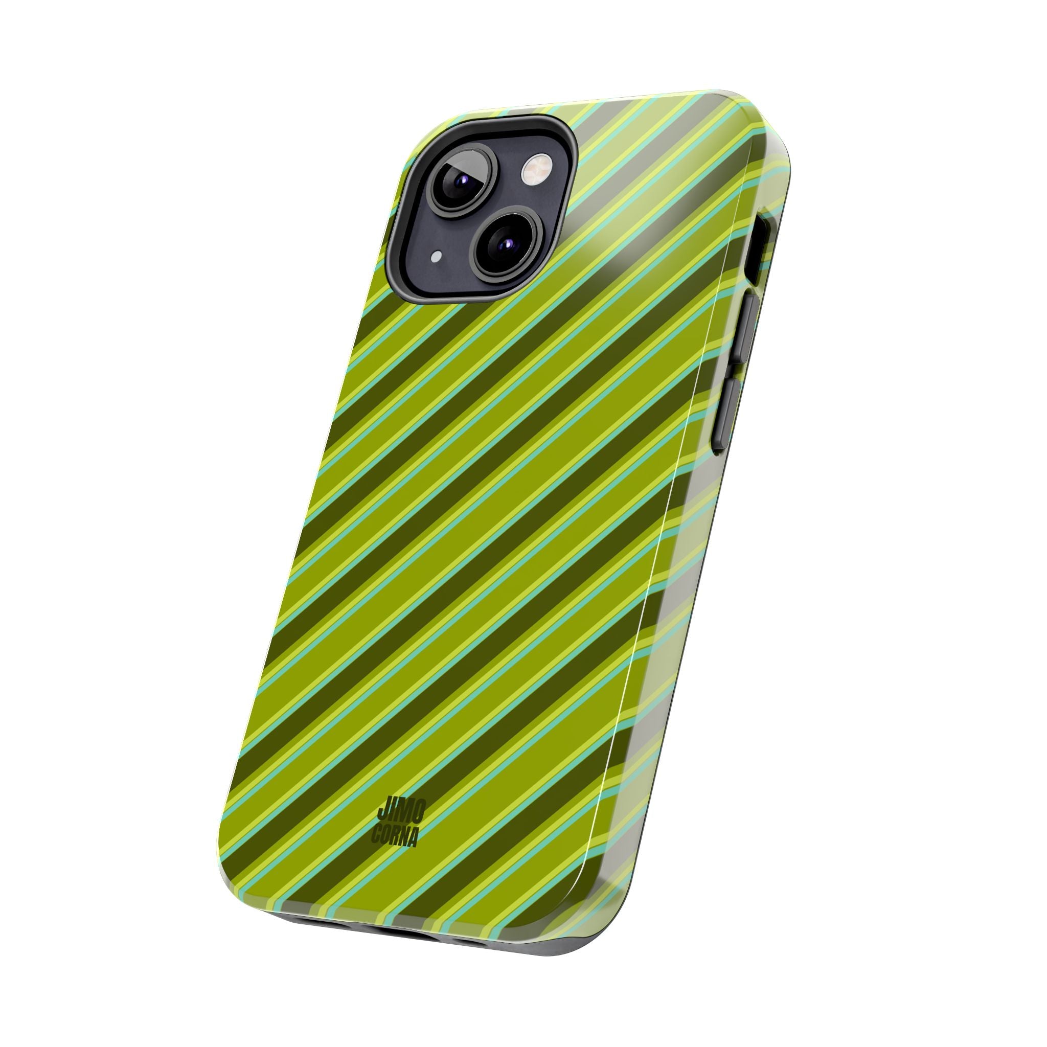 Angelina Stripes | Olive - iPhone Case