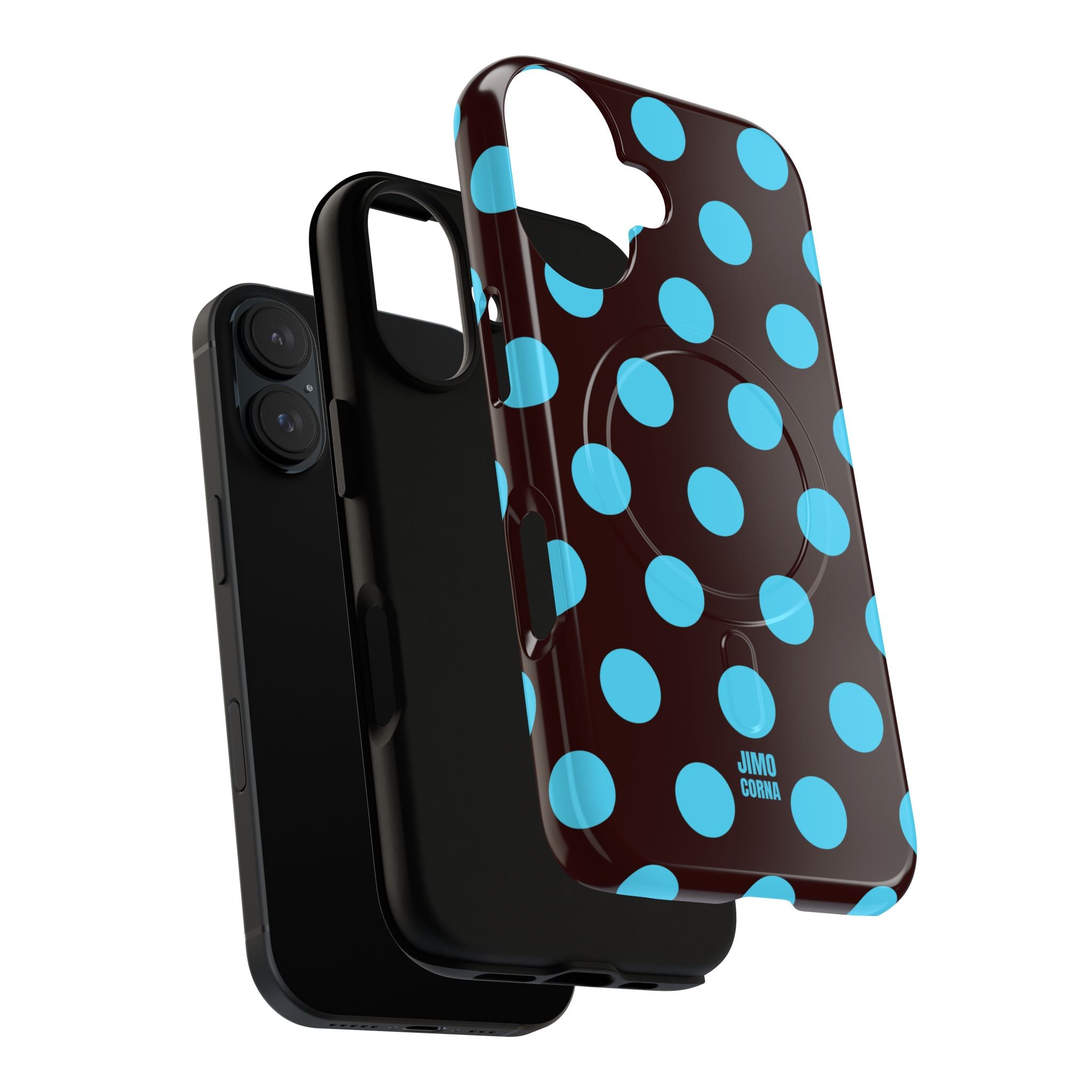 Big Polka Dot | Brown and Blue