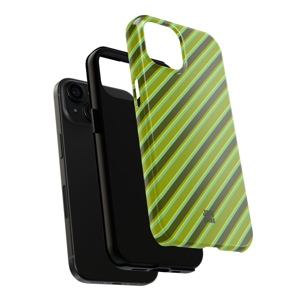 Angelina Stripes | Olive - iPhone Case