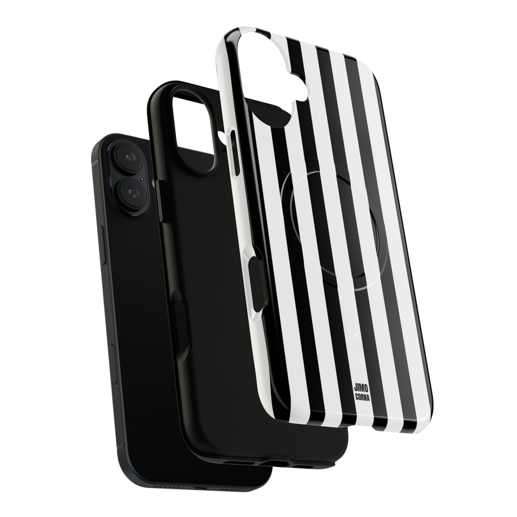 Bold Stripes MagSafe iPhone Case | Black and White