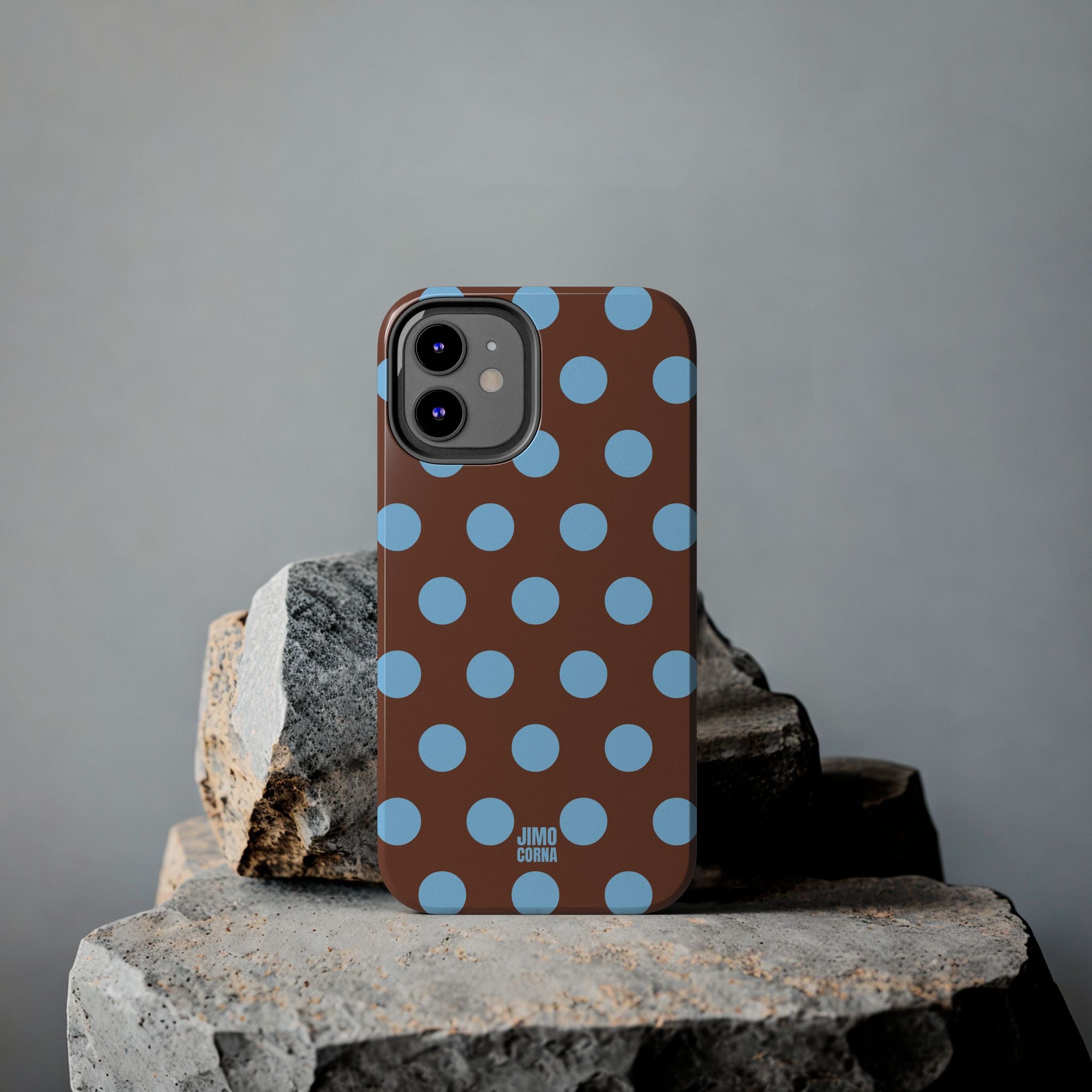 Big Polka Dot | Brown and Blue