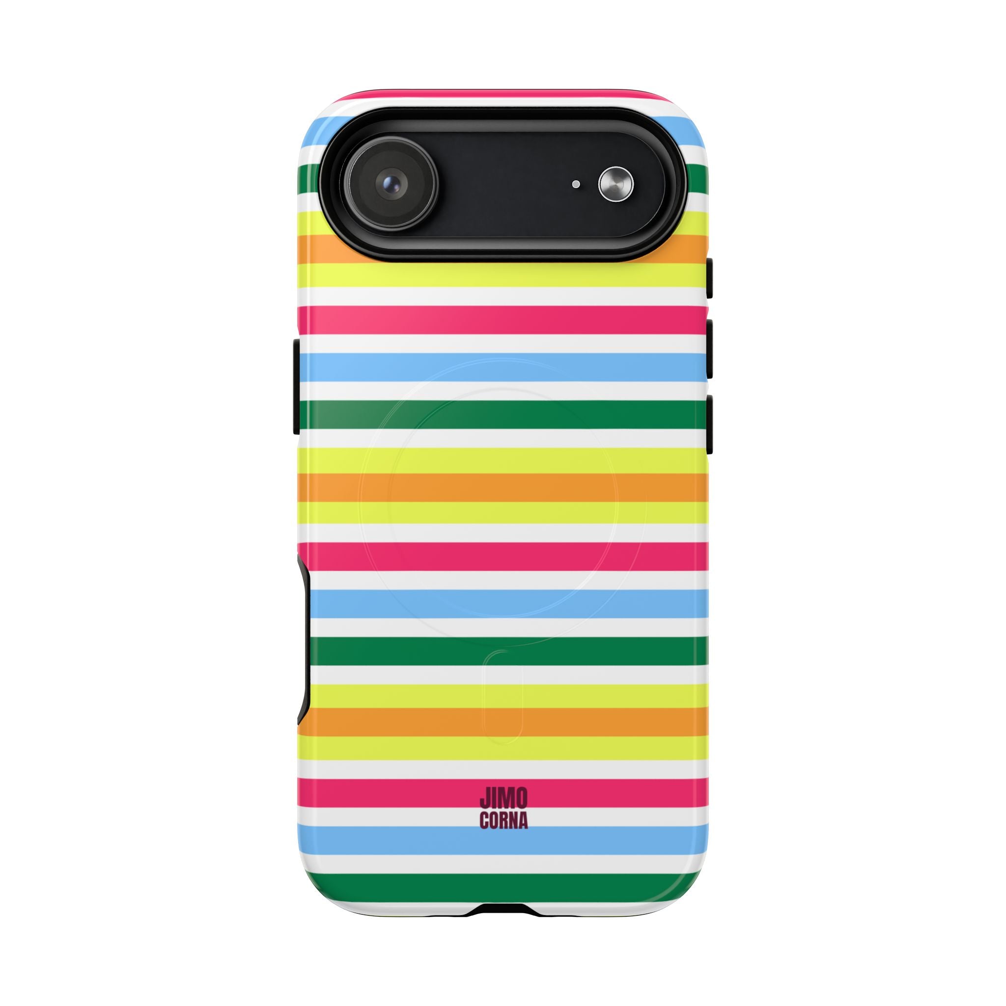 Rainbow Sorbet Stripe MagSafe iPhone Case