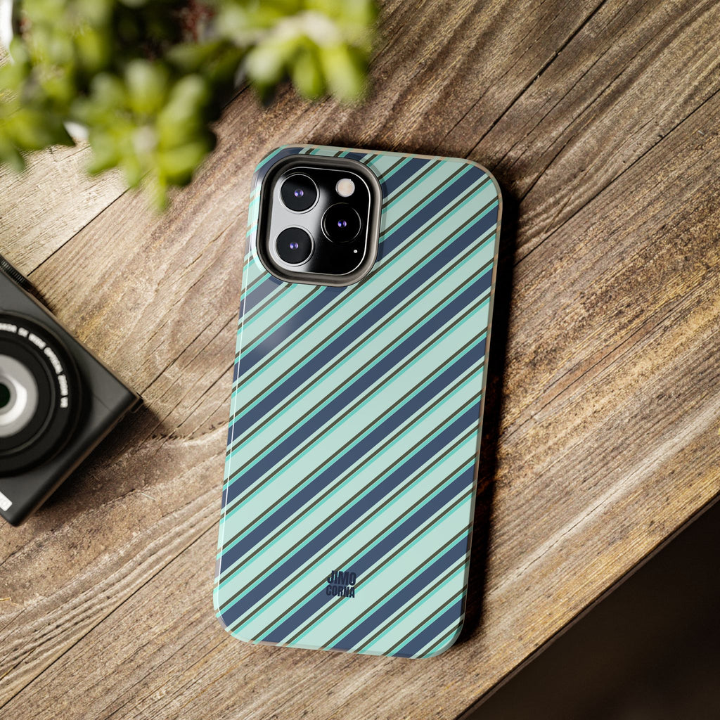 Angelina Stripes | Blue - iPhone Case