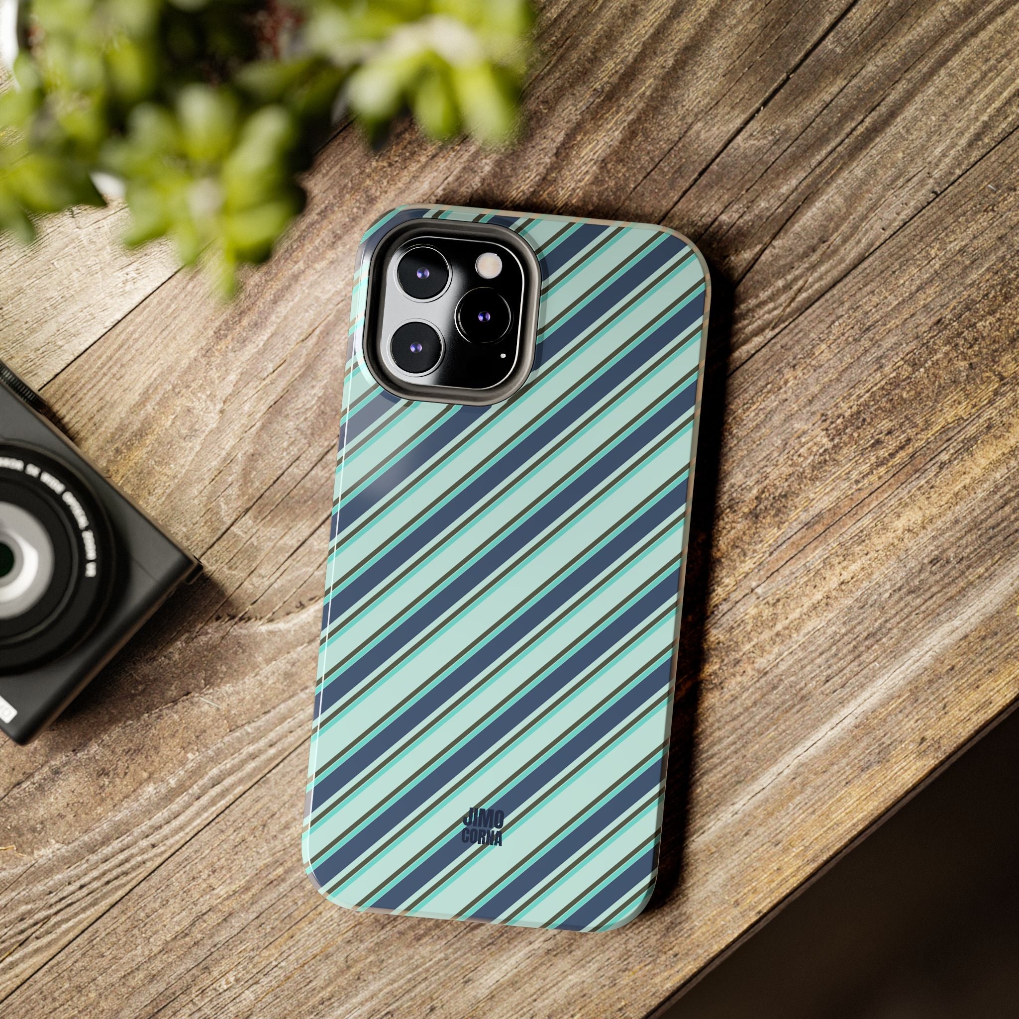 Angelina Stripes | Blue - iPhone Case