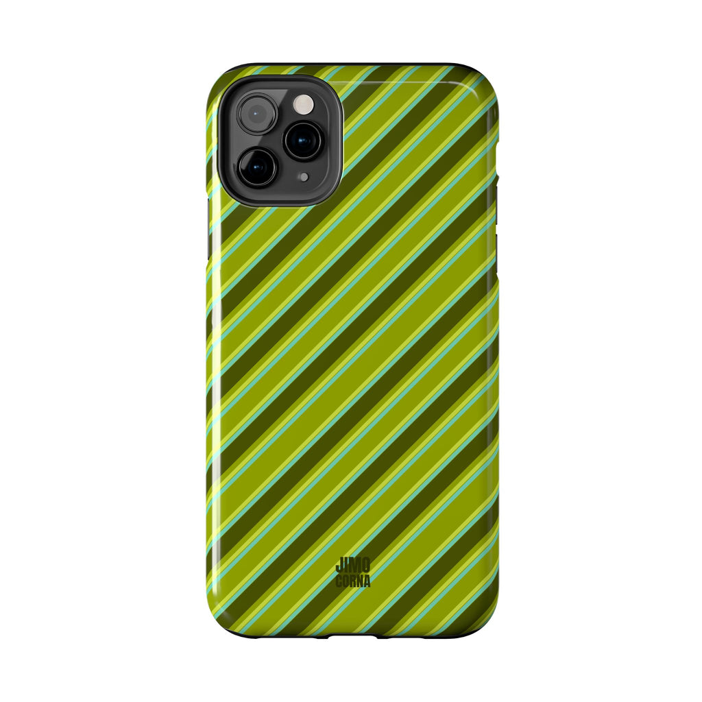 Angelina Stripes | Olive - iPhone Case