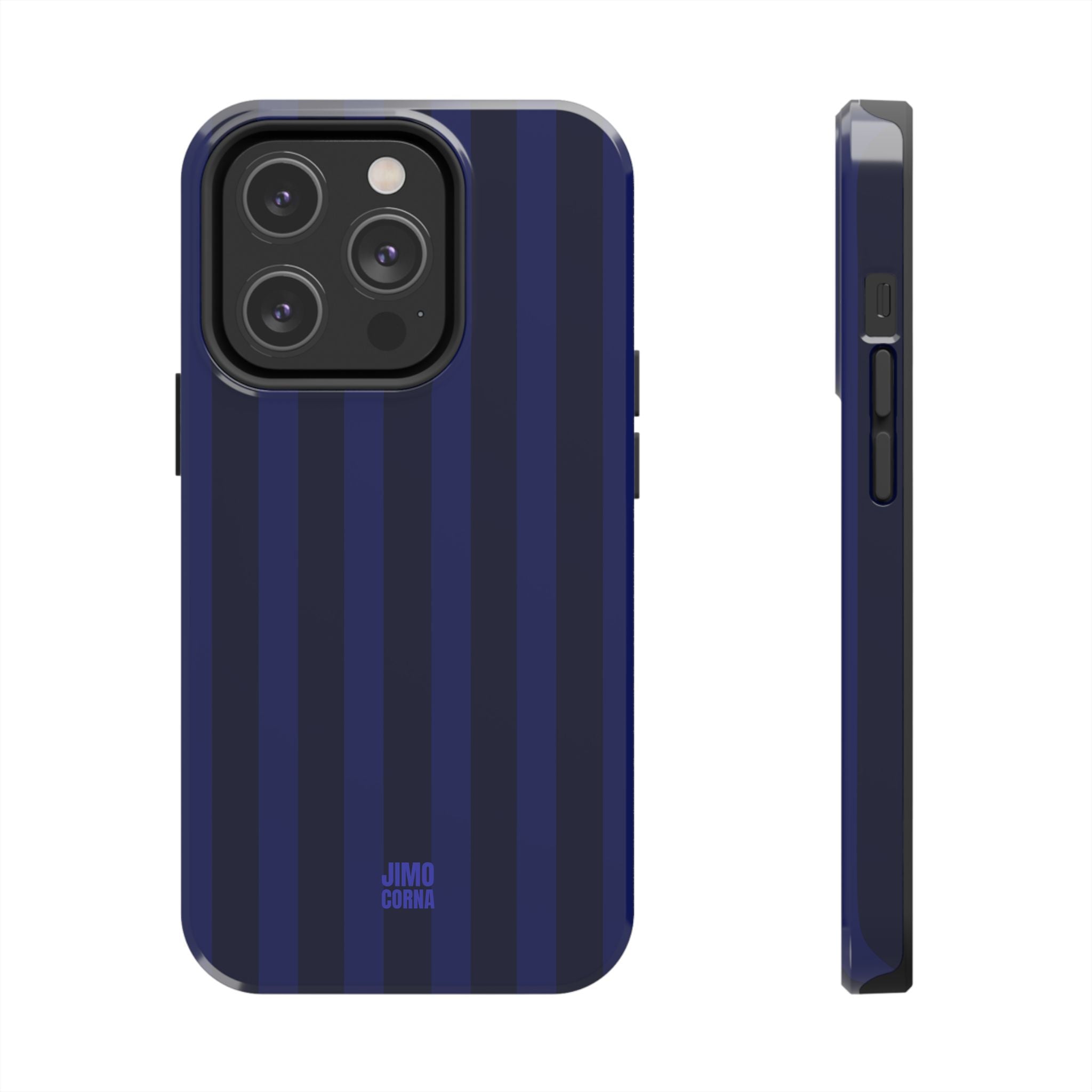 Bold Stripes iPhone Case | Navy Blue