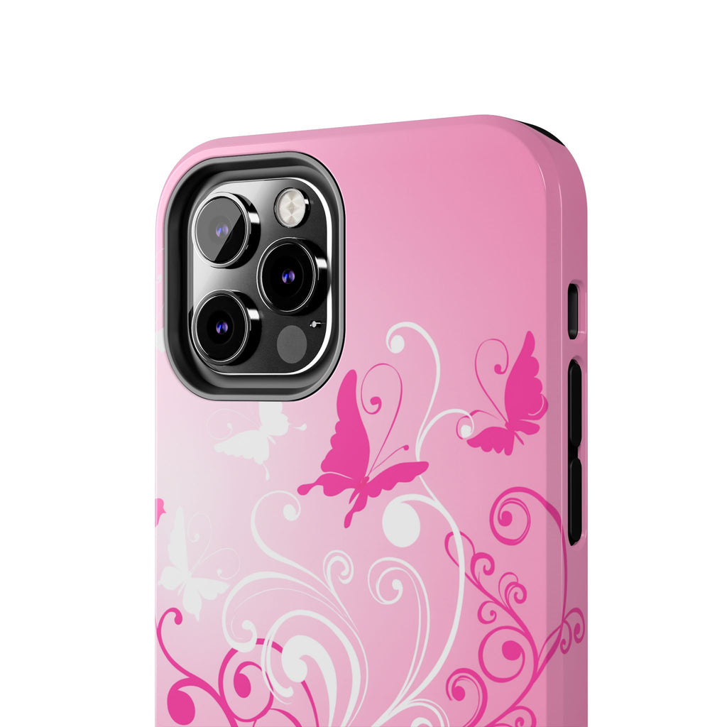 Pink Flutter Garden iPhone Case