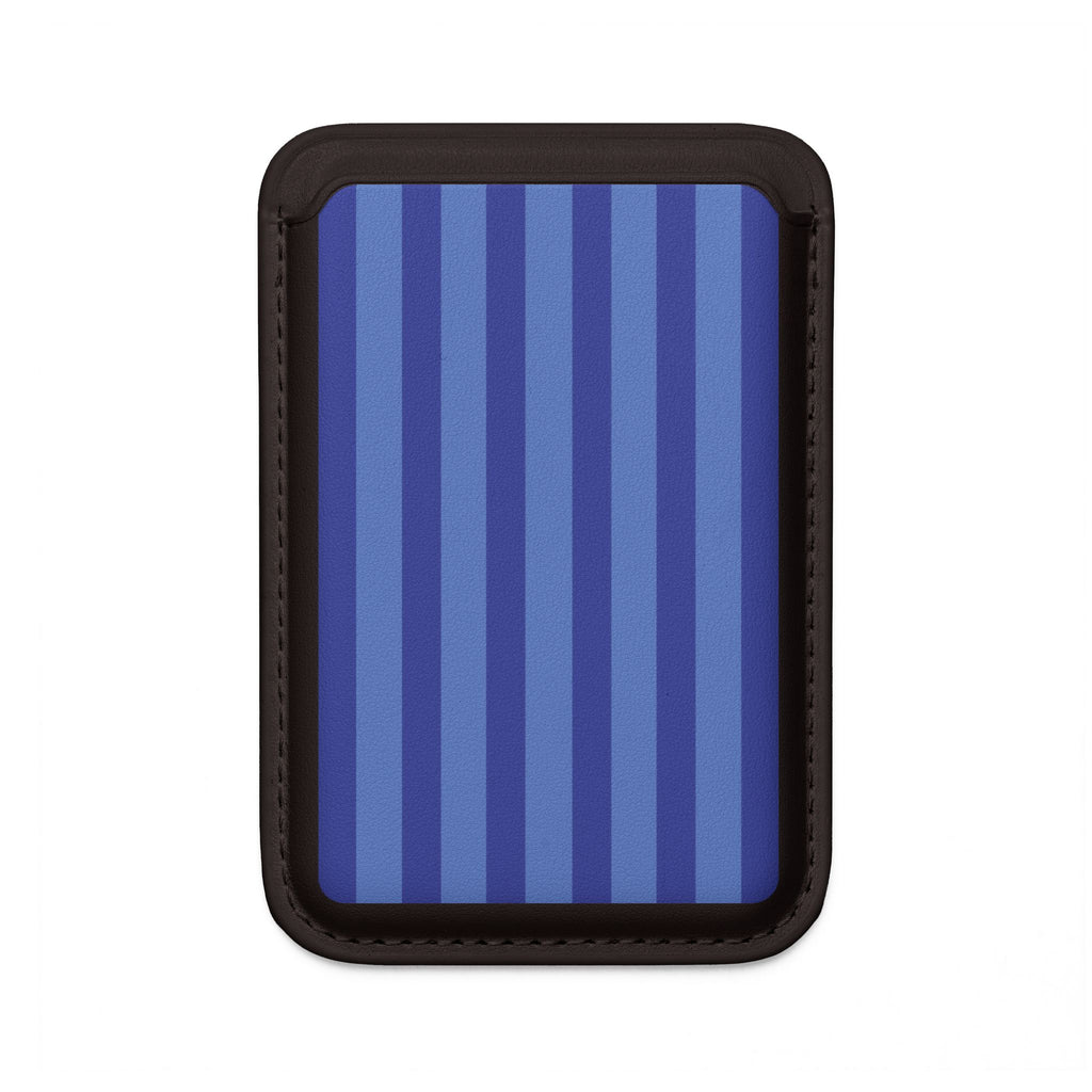 Bold Stripes Vegan MagSafe Wallet | Blueberry
