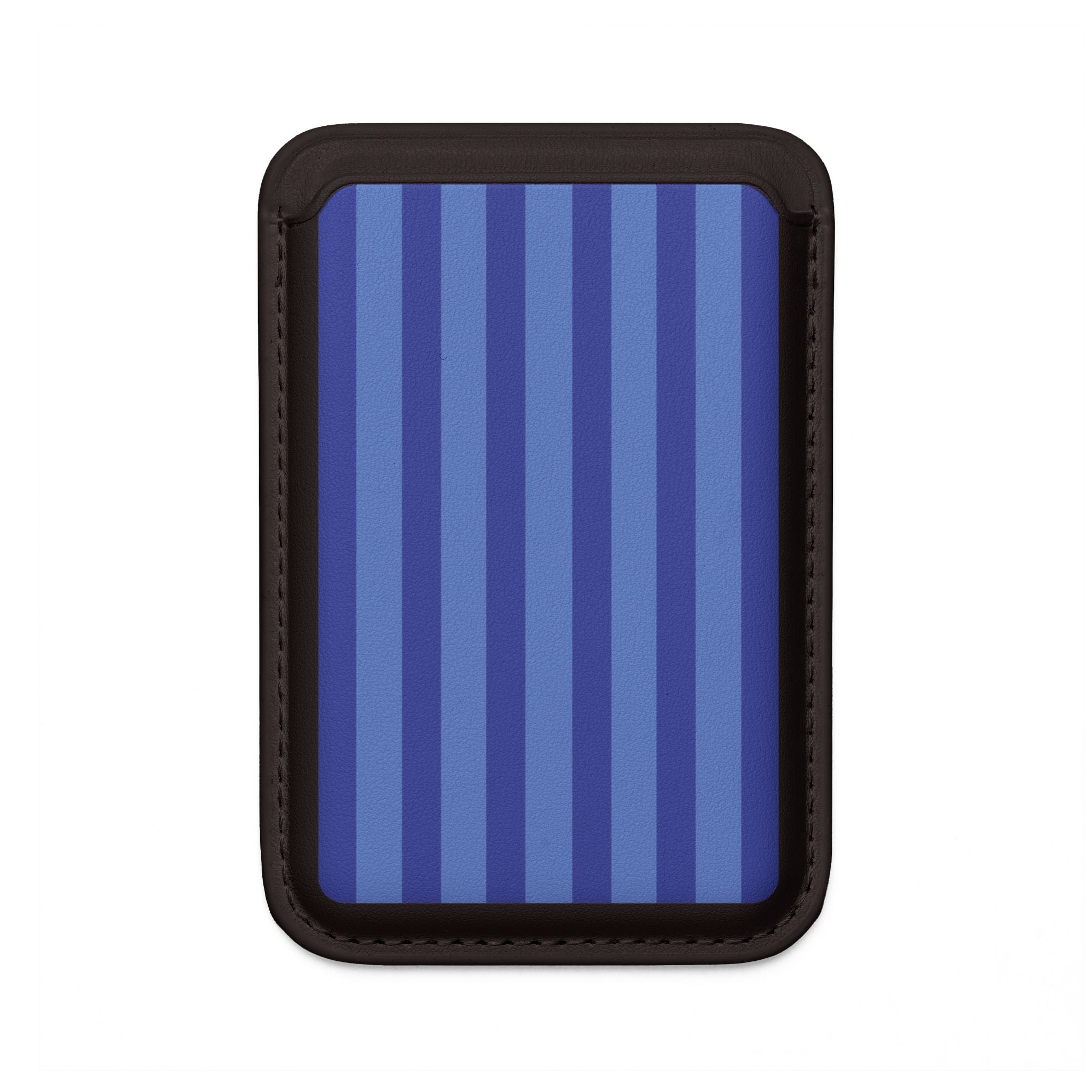 Bold Stripes Vegan MagSafe Wallet | Blueberry