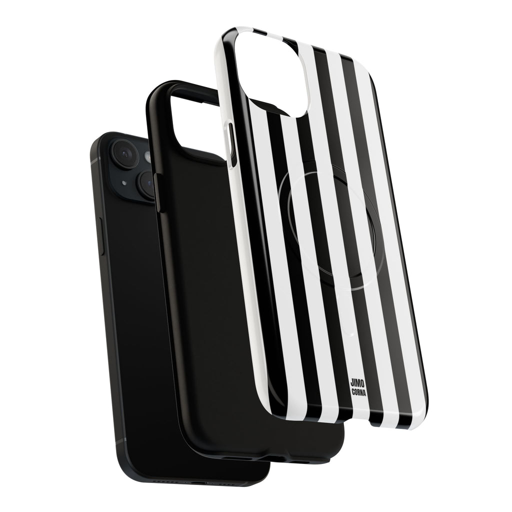 Bold Stripes MagSafe iPhone Case | Black and White