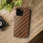 Angelina Stripes | Brown - iPhone Case