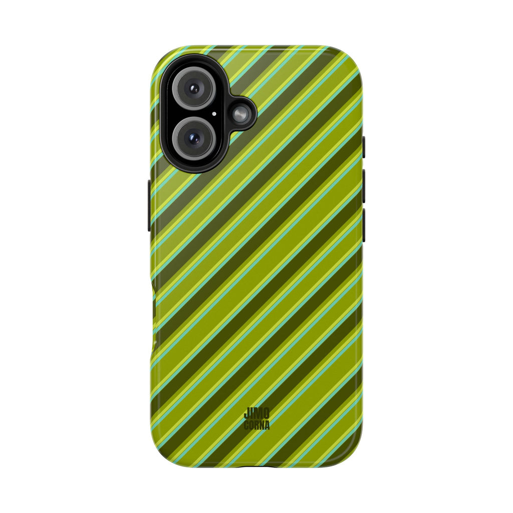 Angelina Stripes | Olive - iPhone Case