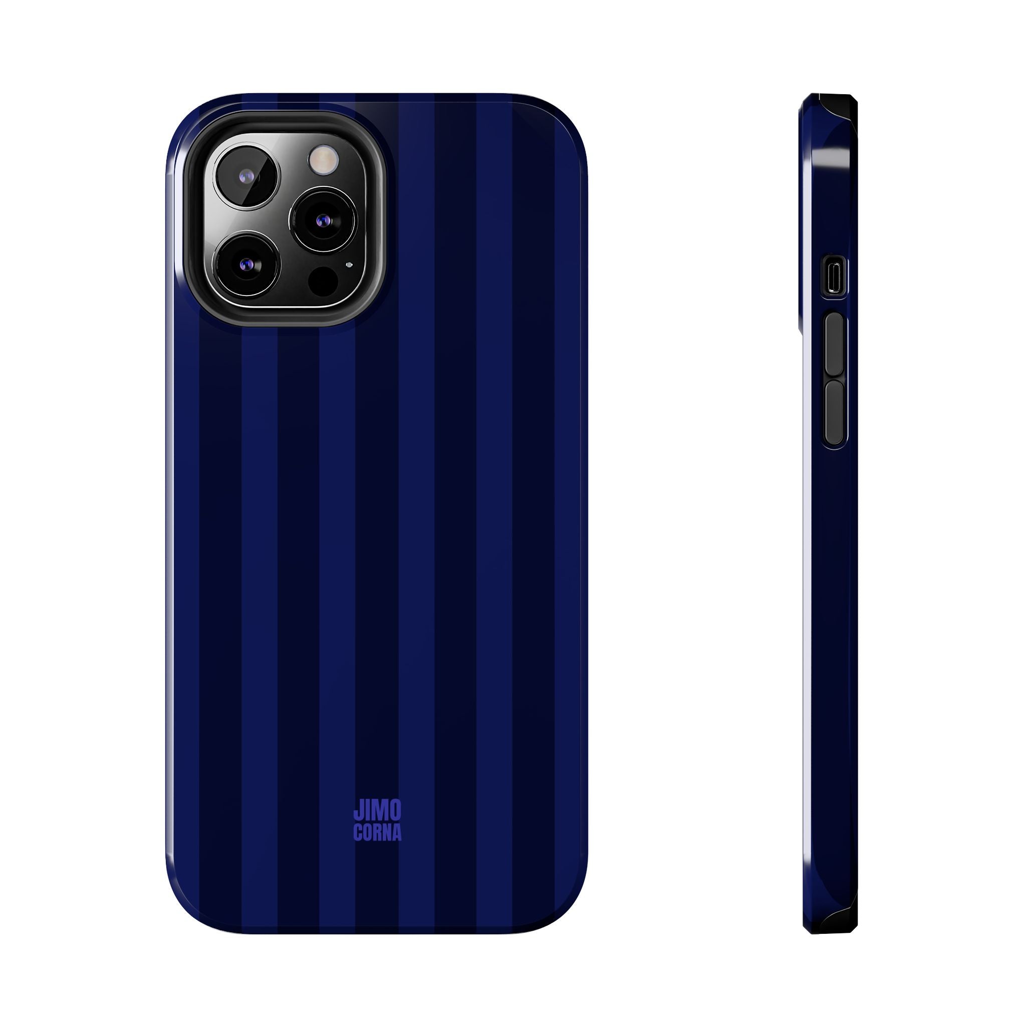 Bold Stripes iPhone Case | Navy Blue