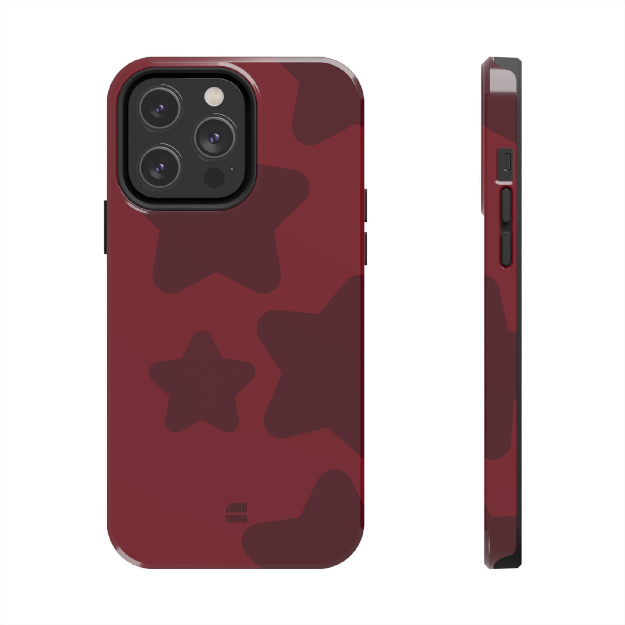 Cherry Red Bold Stars