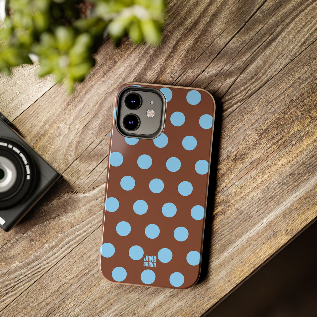 Big Polka Dot | Brown and Blue