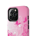 Pink Flutter Garden iPhone Case