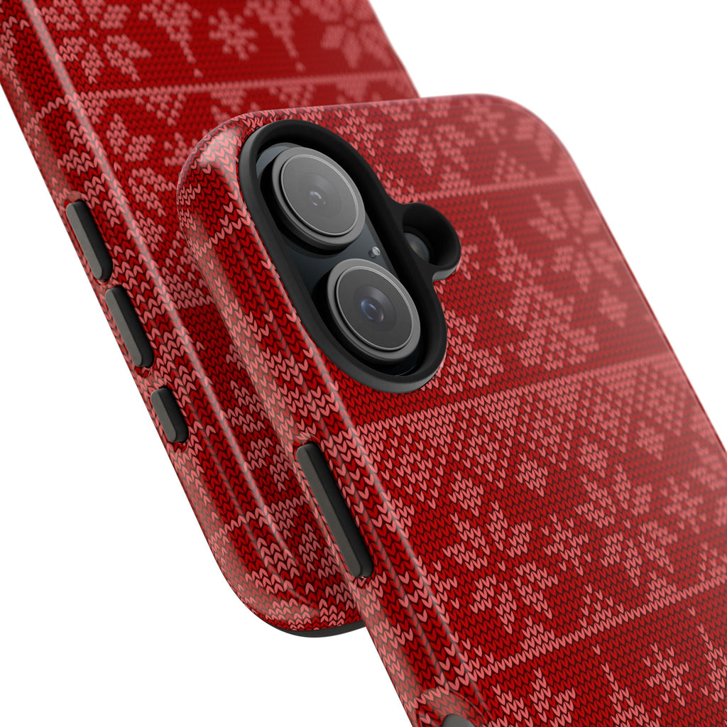 Holiday Knit | Red iPhone Case