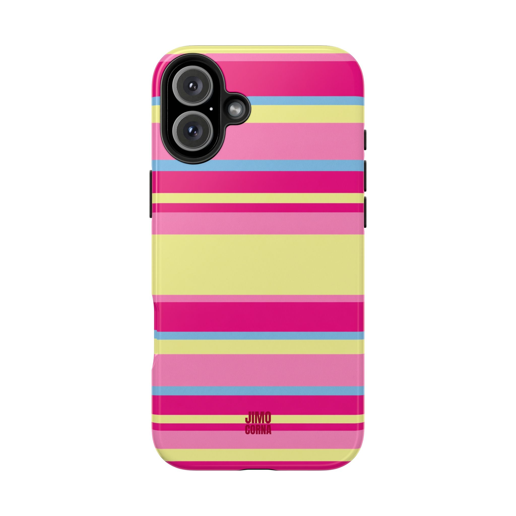 Lemonberry Stripe iPhone Case