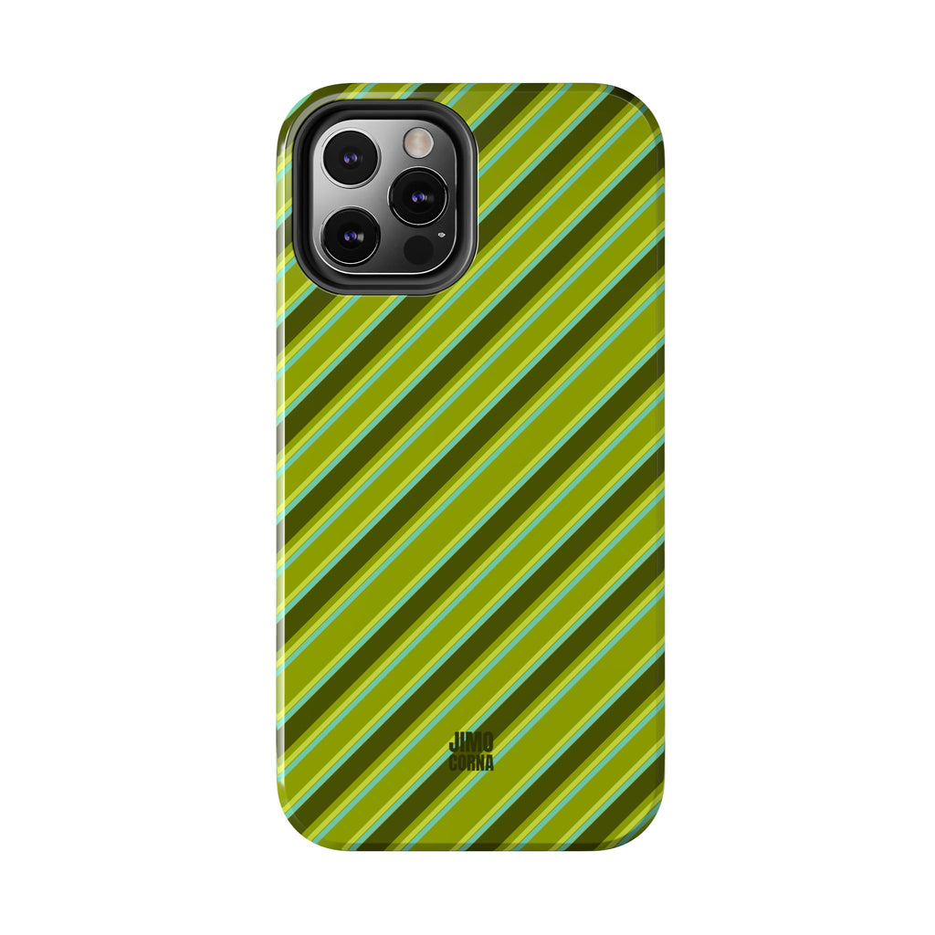 Angelina Stripes | Olive - iPhone Case