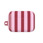 Bold Stripes AirPods Case | Pink and Red