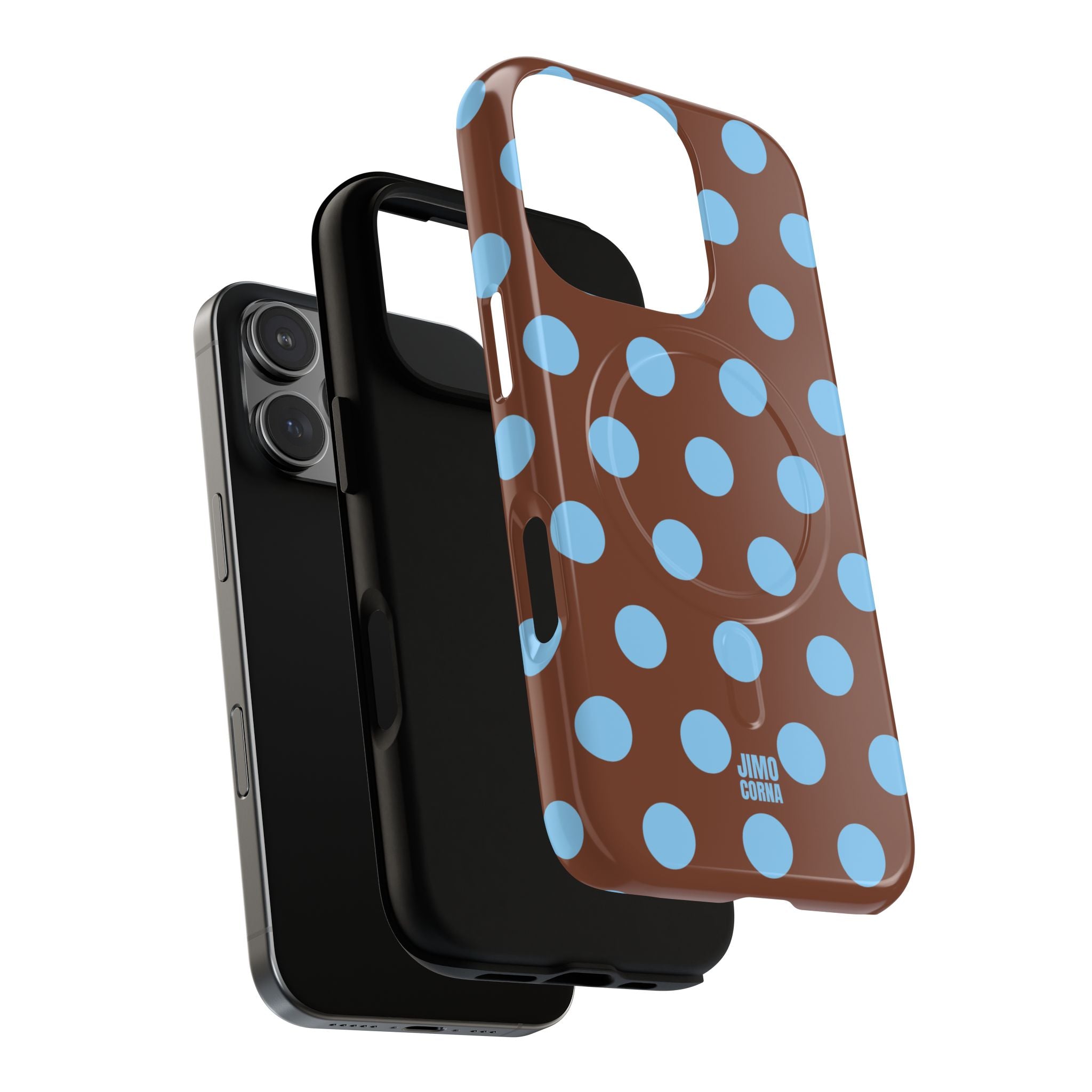 Big Polka Dot | Brown and Blue