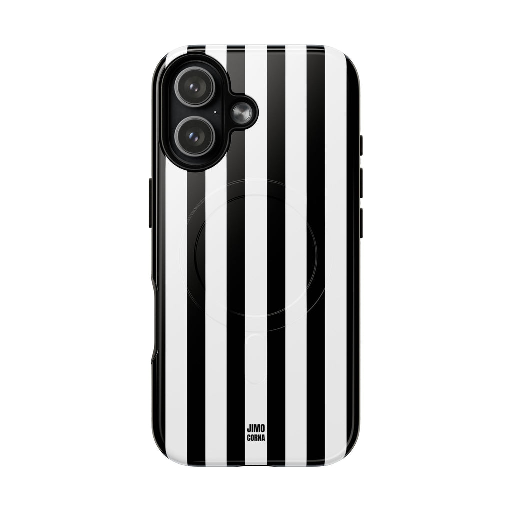 Bold Stripes MagSafe iPhone Case | Black and White