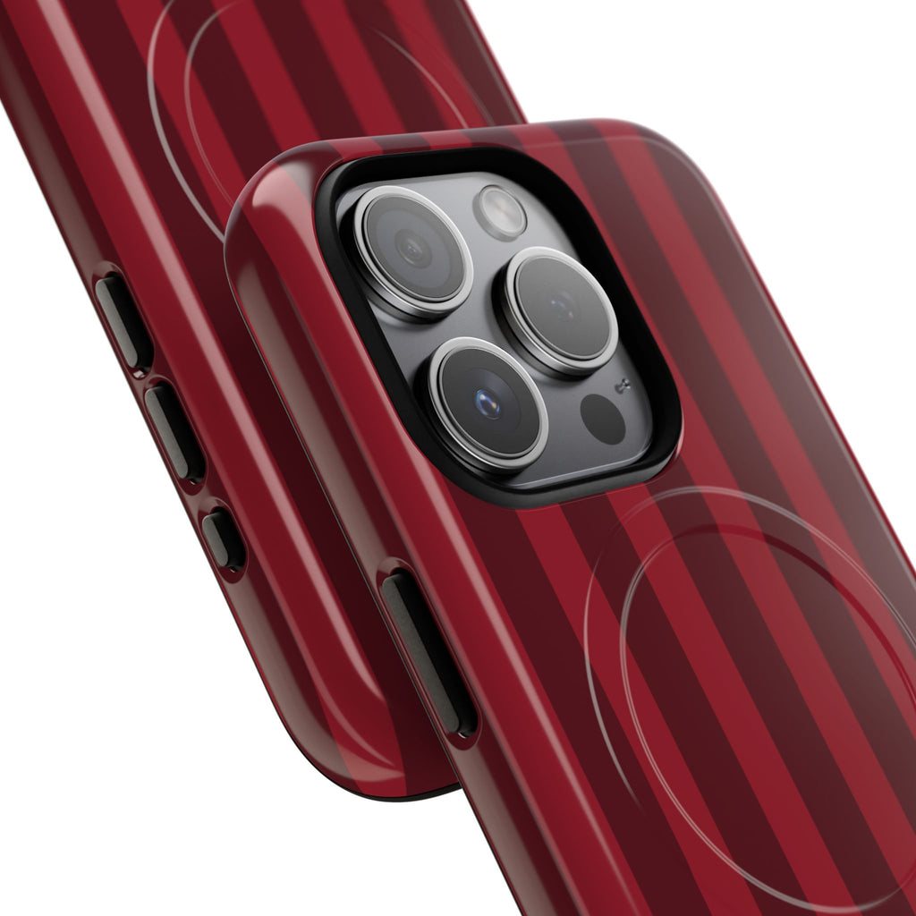Bold Stripes MagSafe iPhone Case | Cherry