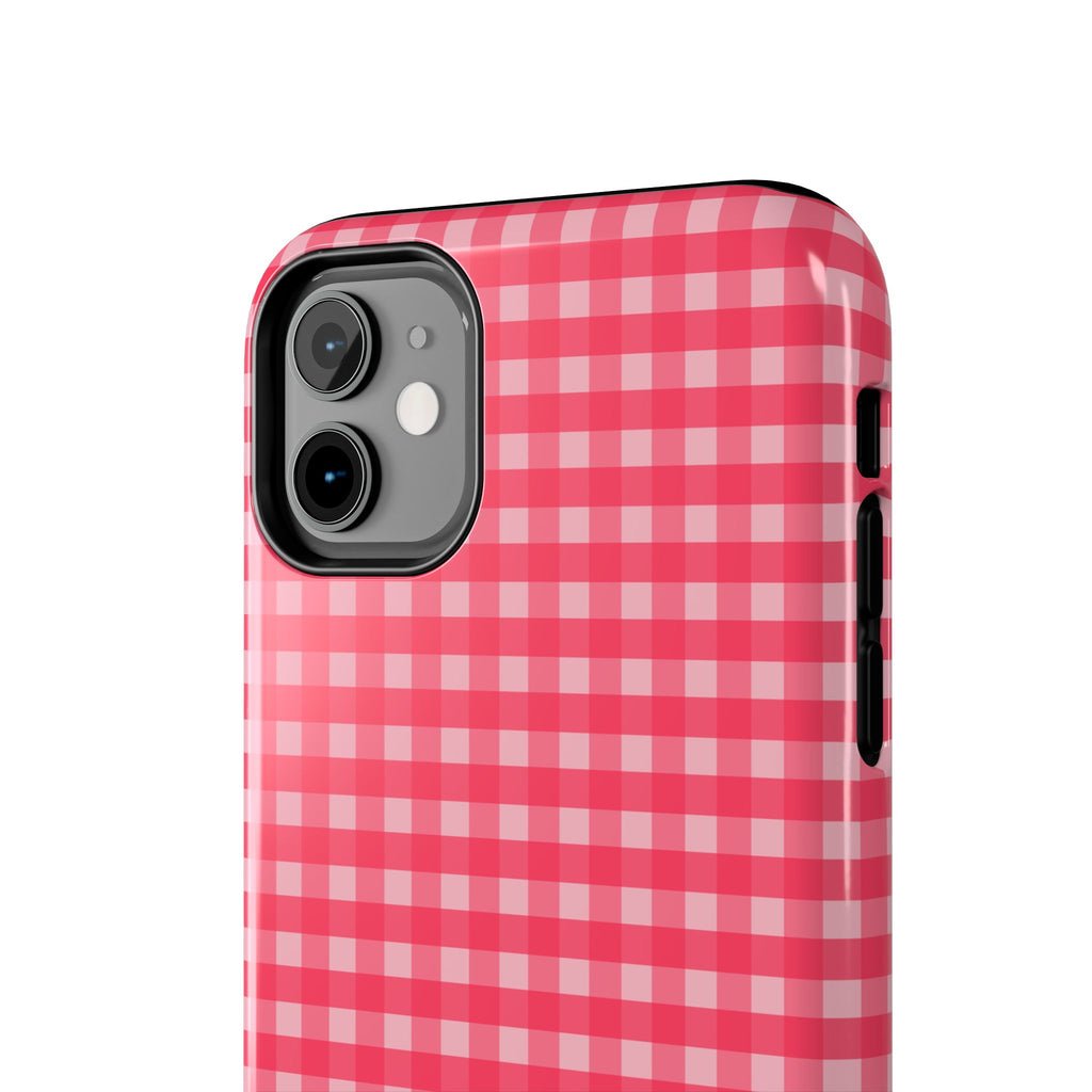 Farm Gingham iPhone Case | Hot Pink