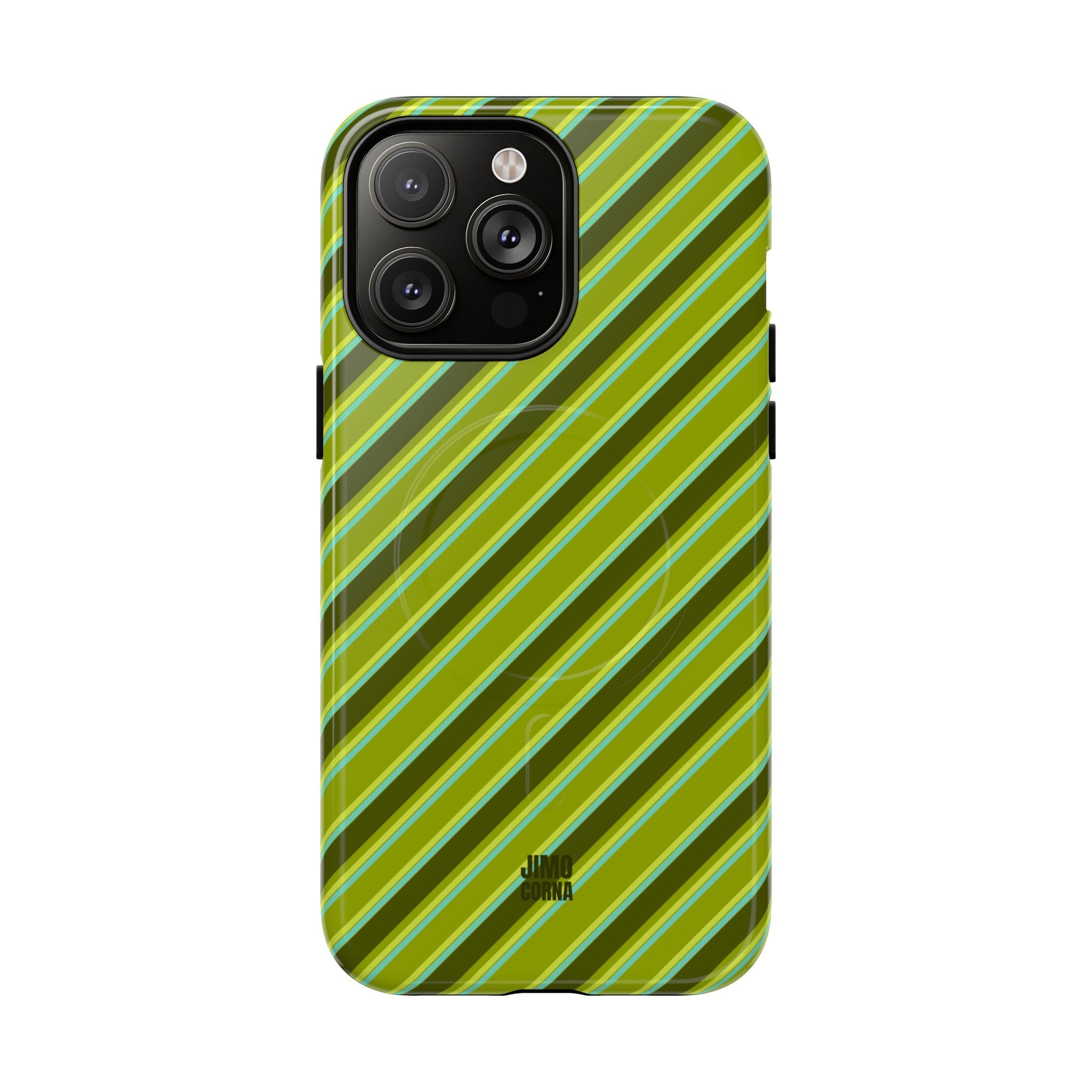 Angelina Stripes | Olive - MagSafe iPhone Case