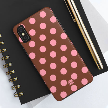 Big Polka Dot | Brown and Pink