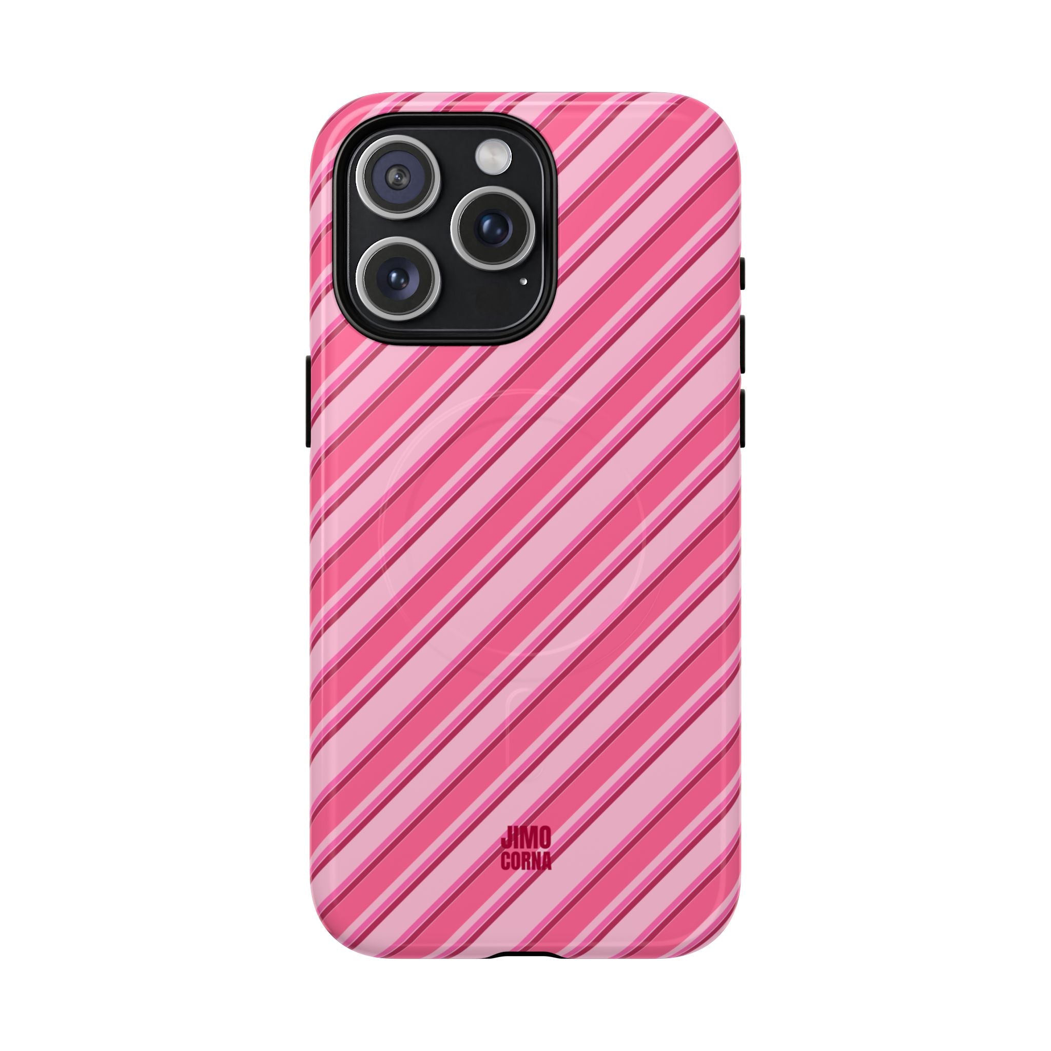 Angelina Stripes | Hot Pink - MagSafe iPhone Case