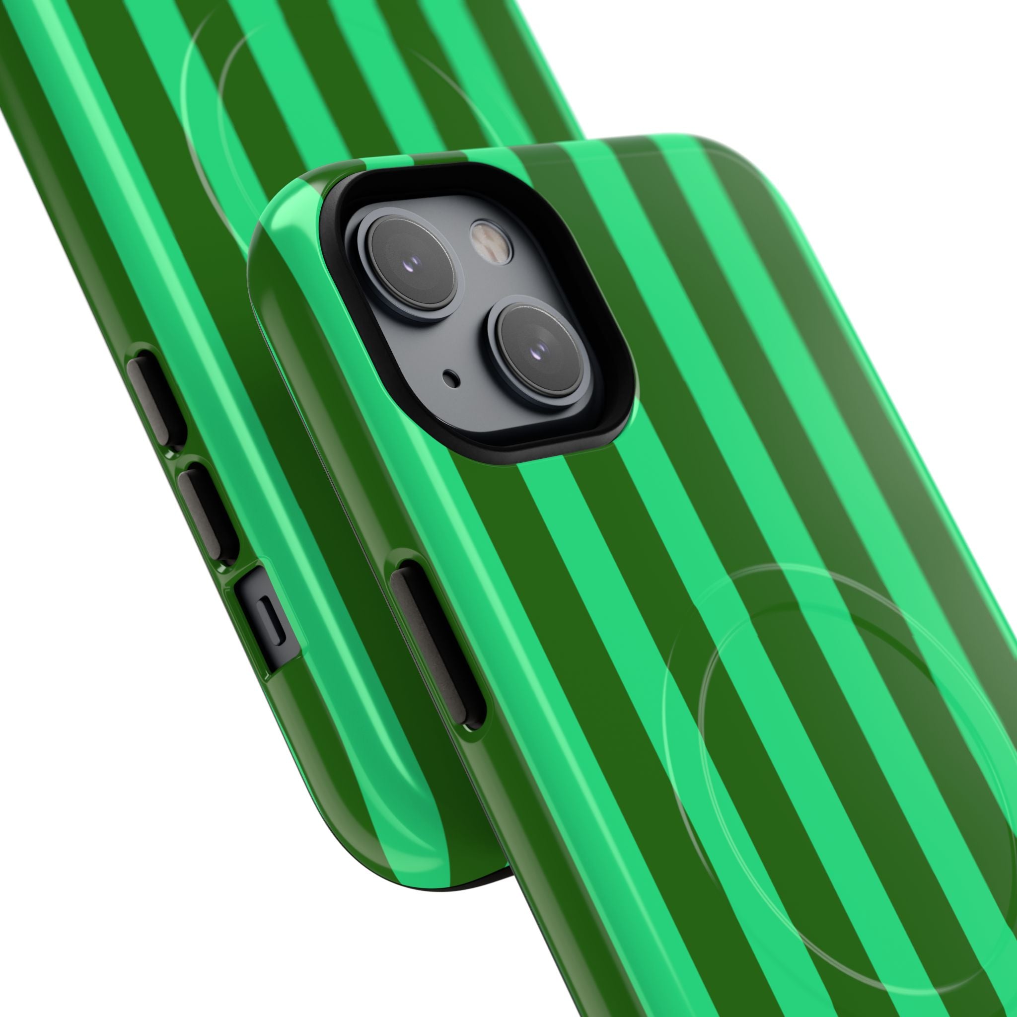 Bold Stripes MagSafe iPhone Case | Olive Green